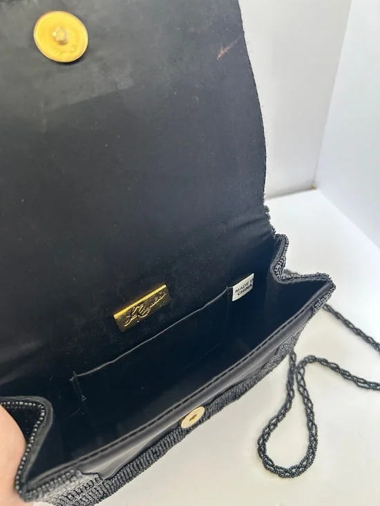 La Regale Black Beaded Crossbody Bag - Picture 8 of 9